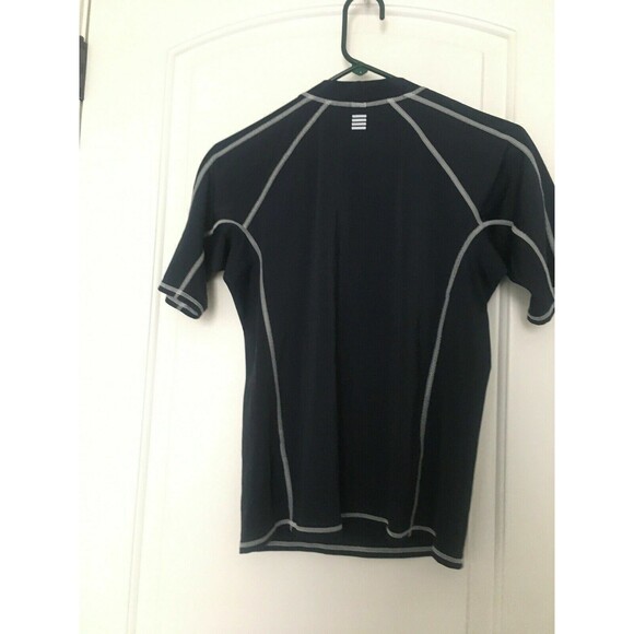 Lands' End Boys Short Sleeve Swim Surf Shirt Size Large 14-16 Blue & White - Picture 5 of 7